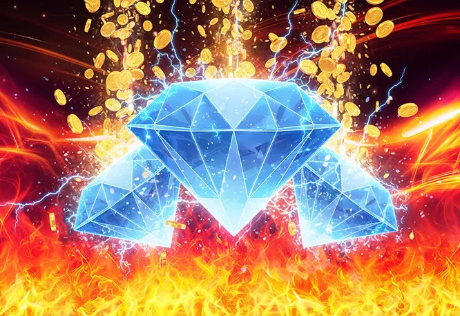 Briliant Wilds διαμάντια μπόνους με λάμψη και φωτιά